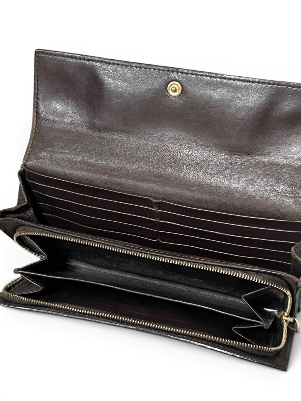 Bottega Veneta Intrecciato Woven Leather Bifold Wallet in Chocolate Brown - Picture 6 of 10